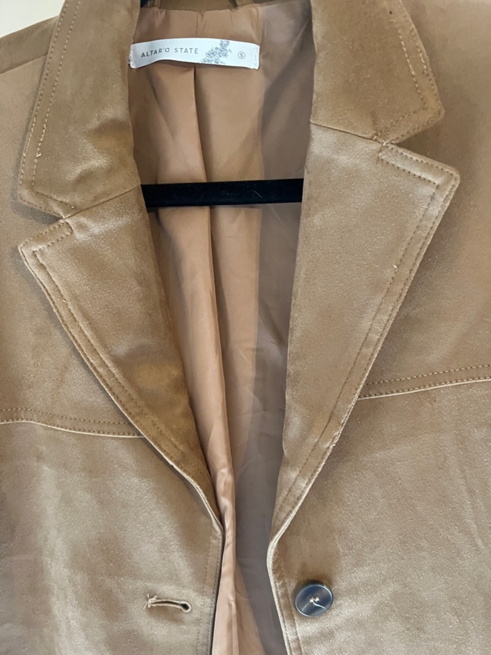 Altar'd State Tan Leather Blazer Jacket - Picture 2 of 6